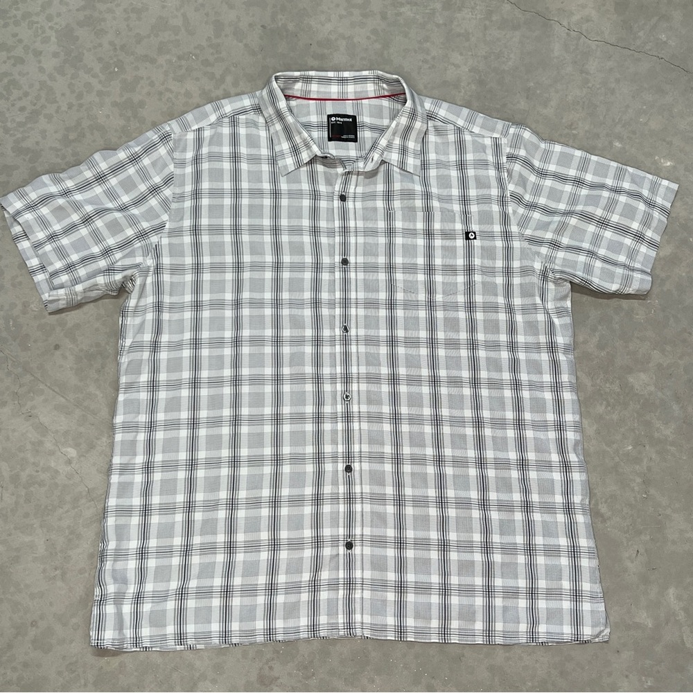 Marmot Men Eldridge SS Button Down Outdoors - Moonbeam Sz 2XT